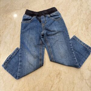 Gymboree Elastic Drawstring Waist Medium Wash Blue Jeans Kids Size 5 EUC